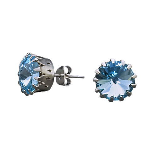 Auskarai "Vintāžš VII (Aquamarine Blue)" su Swarovski™ kristalais